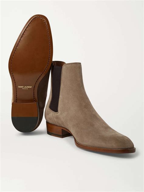 yves saint laurent wyatt boots|Saint Laurent suede bootie.